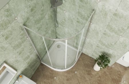 Душевой уголок Bravat Drop 100x100 BS100.1200A профиль Хром стекло прозрачное