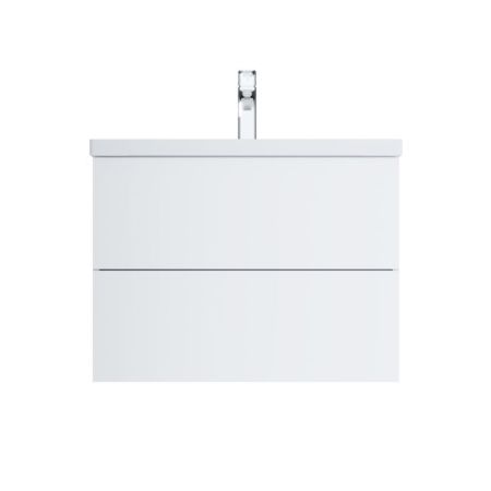 M90FHX07522WG GEM, База под раковину, подвесная, 75 см, 2 ящика push-to-open, цвет: белый, глянец, артикул M90FHX07522WG