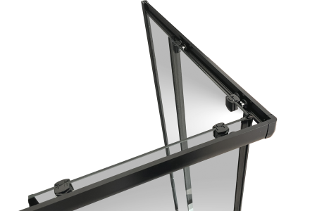 Душевой уголок RB HPD-T-BL 75х75х185 (прозрачное), артикул RB75HPD-T-BL