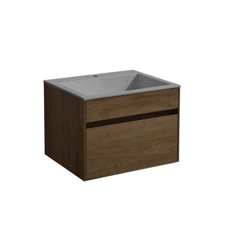 База под раковину Chiara 600 подвесная, 1 выкатной ящик soft-close, T.Oak, артикул VMC-2C600TO