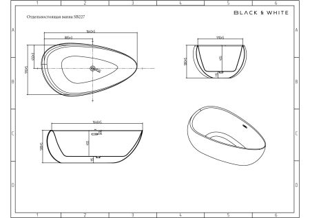Акриловая ванна Black&White SB 227, артикул SB227
