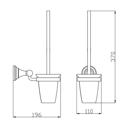 Ершик для унитаза Rav Slezak MORAVA MKA0500CMAT, черный, артикул MKA0500CMAT