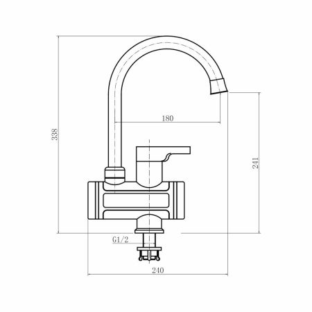 Смеситель для кухни проточный электрический с дисплеем FASHUN A570, белый, артикул A570