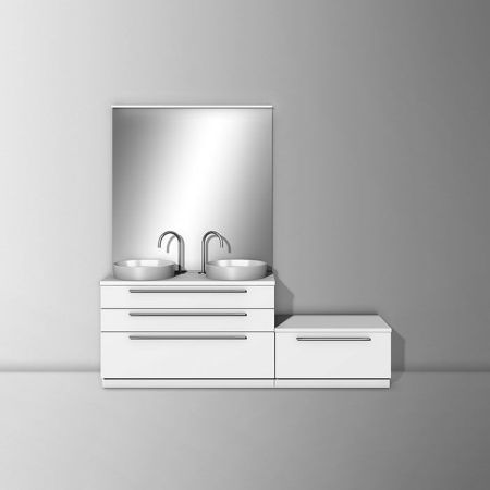 BURGBAD Раковина Ø450х95 мм., для установки на столешницу, с незапираемым сливным клапаном, цвет белый глянцевый, артикул MBA0031 C0001*0