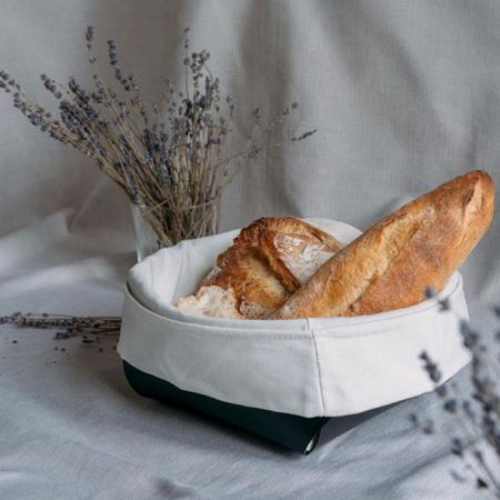 ADJ Корзина для хлеба, 20x20xH9 см., цвет: черный/серый, артикул 0037.01/03