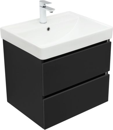 Тумба под раковину Aquanet Вега 2.0 60 черный, артикул 00337953