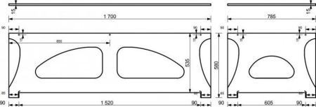 Фронтальный экран Aquanet Bright Stone 170х60, артикул AQ-00332881