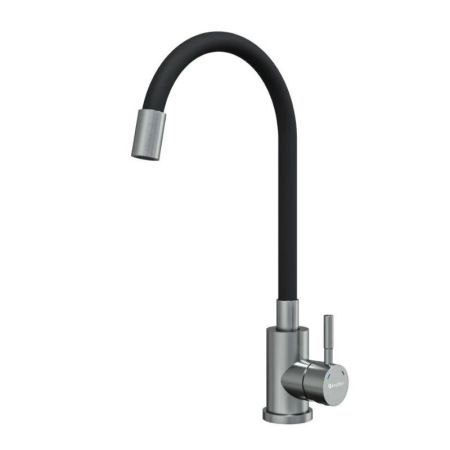 Смеситель для кухни с гибким изливом Knotlor SS-02, сатин