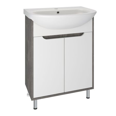 Тумба Runo Эко 60 железный камень под умывальник 00000000154 (Уют 60) (00-00001338), артикул 00-00001338