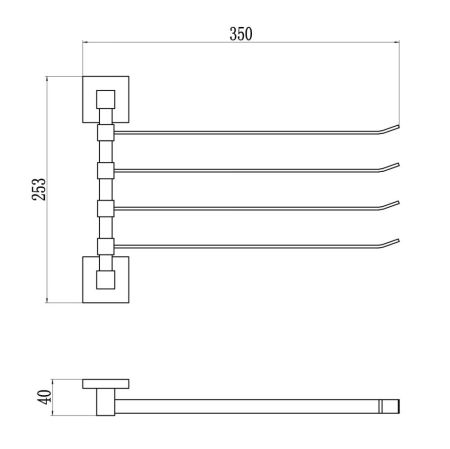 Полотенцедержатель Savol S-06504C, бронза, артикул S-06504C