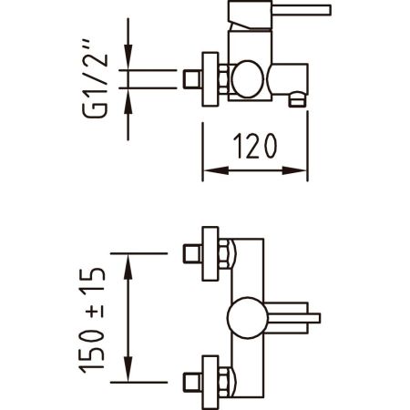 CAIMAN ELEGANCE Смеситель для душа, ec1, хром