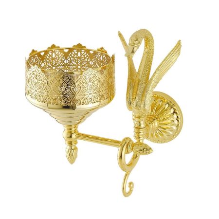 LUXOR Мыльница настенная, стекло декор золото/золото, артикул 26164