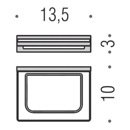 Colombo Look Мыльница подвесная, цвет: хром/матовое стекло, артикул B1601.CR-VAN