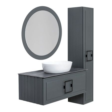 Зеркало с подсветкой La Fenice Terra Grigio 65, серо-зелёное, артикул FNC-02-TER-G-65