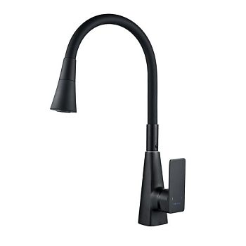 Смеситель для кухни с гибким изливом Shevanik S543H-3, черный