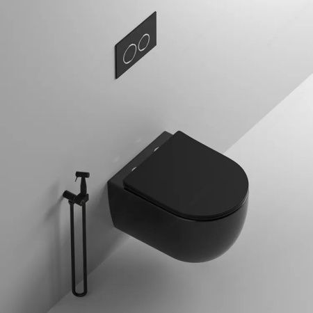 Унитаз  OGLIO Aria MB подвесной,матовый черный CT9239 Унитаз  OGLIO Aria MB подвесной,матовый черный CT9239