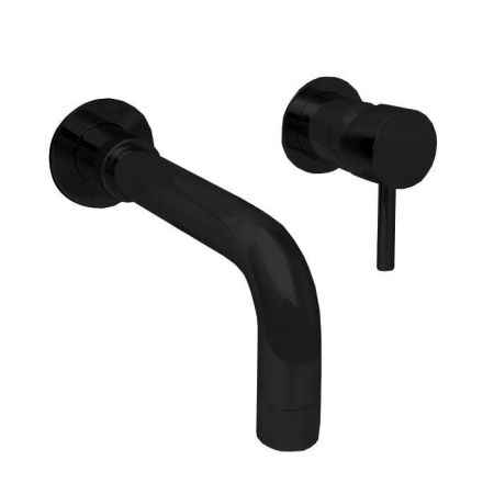 Nicolazz Arena Смеситель для раковины на 2 отверстия, встраиваемый, излив: 190мм, цвет: черный матовый