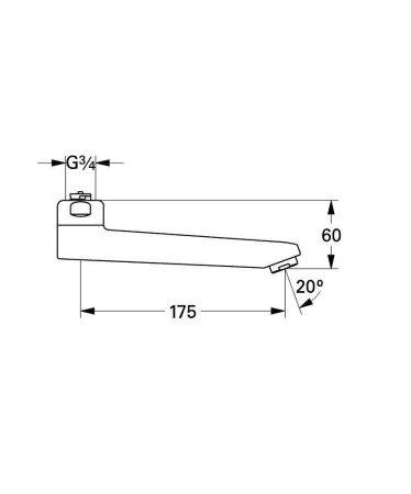 Литой излив GROHE, хром (13462000) Литой излив GROHE, хром (13462000)