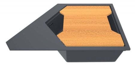 Кухонная мойка KitKraken River Graphite 77 Темно-серая, артикул K-775.7024