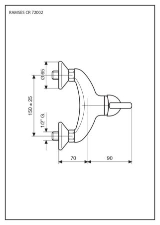 Emmevi Ramses, однорычажный смеситель для душа, без ручного душа, цвет хром, артикул 72002CR