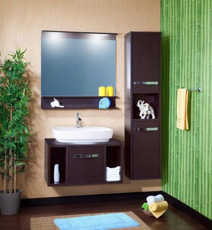 Зеркало Бриклаер Чили/Куба 90 с подсветкой Венге