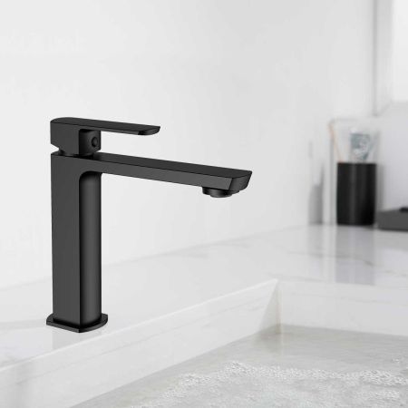 Смеситель для раковины Next VBF-1N1MB однорычажный, черный, артикул VBF-1N1MB