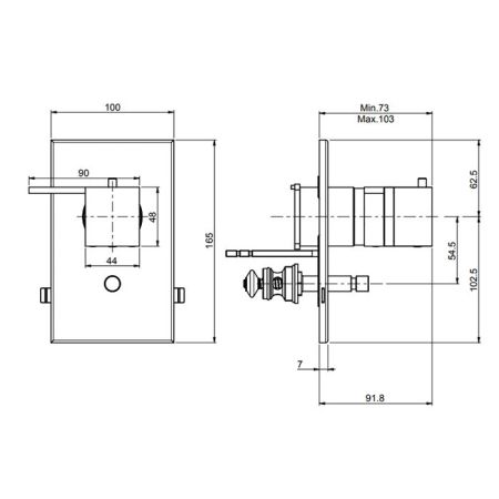 Fima Carlo Frattini Fimatherm Смеситель для душа, встраиваемый, термостатический, с переключателем на 2 выхода, цвет: золото, артикул F4049X2OR