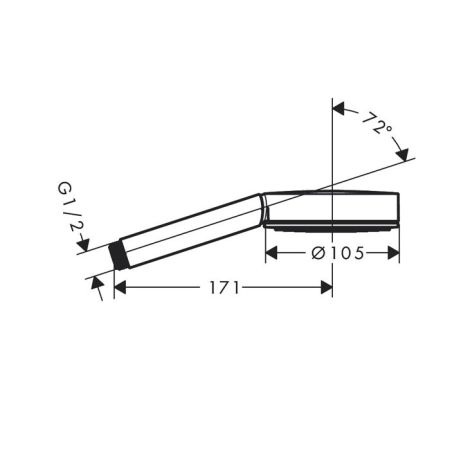 HANSGROHE PULSIFY Ручной душ, Eco smart, цвет черный матовый/графит, артикул 24121670