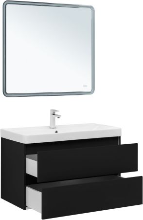 Тумба под раковину Aquanet Вега 2.0 90 черный, артикул 00337956