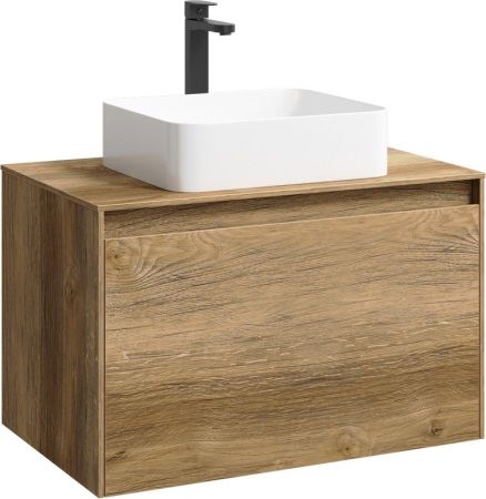 Mobi Корпус подвесной тумбы 80 см под умывальник , цвет дуб балтийский, артикул MOB0108DB