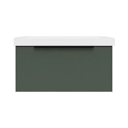 Тумба под раковину подвесная La Fenice SIMPLA FNC-01-SIM-G-80, серо-зелёная, артикул FNC-01-SIM-G-80