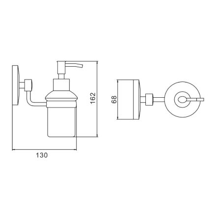 Дозатор жидкого мыла Savol S-007131, хром, артикул S-007131