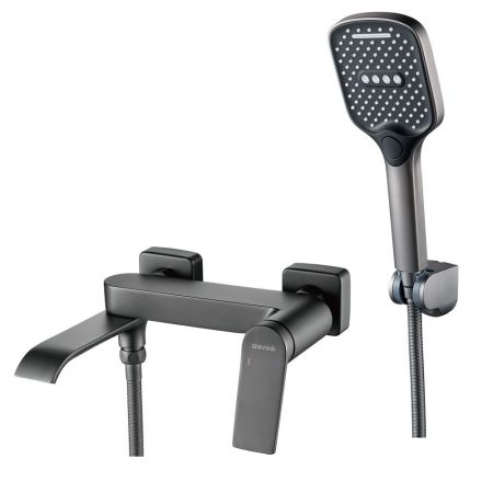 Смеситель для ванны Shevanik S4102T, оружейная сталь, артикул S4102T