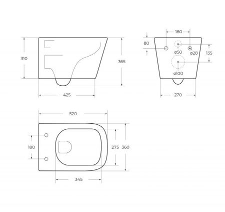ARDENTE-C Сиденье дюропласт, soft close, металлическое крепление, черное матовое, BB3202SC-MB, артикул BB3202SC-MB