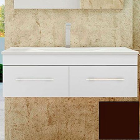 Тумба с раковиной SanVit Квадро Lux 100 kkvad100 в цвете Ral подвесная Шоколад, артикул kkvad100