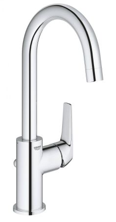 Смеситель для раковины GROHE BauFlow с донным клапаном, L-Size, хром (23753000), артикул 23753000