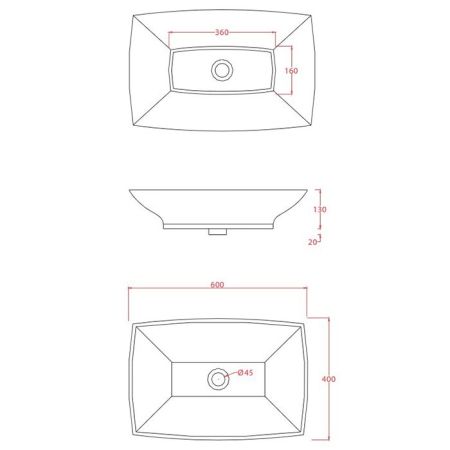 Artceram JAZZ раковина накладная без отверстий под смеситель 60х40см, цвет белый, артикул JZL002 01 00 bi*0