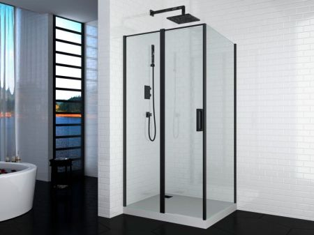 Душевой уголок Cerutti SPA Victoria 120x90 B профиль Черный стекло прозрачное, артикул VICTORIA120B