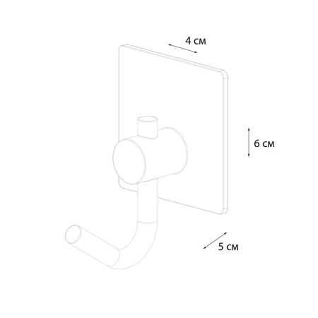 Крючок для ванной FIXSEN PRACTICA FX-560B, 2шт., черный, артикул FX-560B