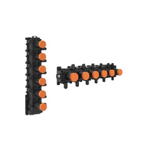 GESSI Встраиваемая часть настенного термостатического смесителя с 5 запорными вентилями