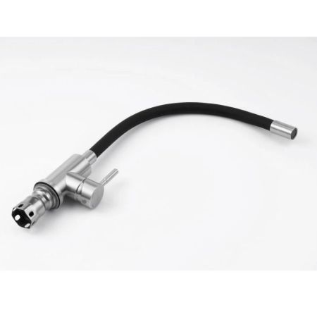 Смеситель для кухни с гибким изливом Knotlor SS-02, сатин