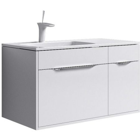 "Malaga" тумба под умывальник подвесная левая, цвет белый Mal.01.09/L, ТМ «AQWELLA», артикул Mal.01.09/L