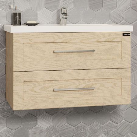 Тумба для умыв. "Венера 80" дуб бежевый, подвес. (ум Фостер 80)