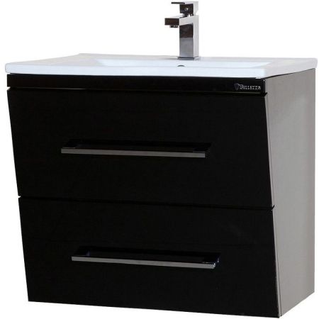 Тумба под раковину Bellezza Берта 75 4635212510045 подвесная Черная, артикул 4635212510045