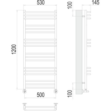 Полотенцесушитель водяной Terminus Соренто П18 50х120, артикул 4670078530851