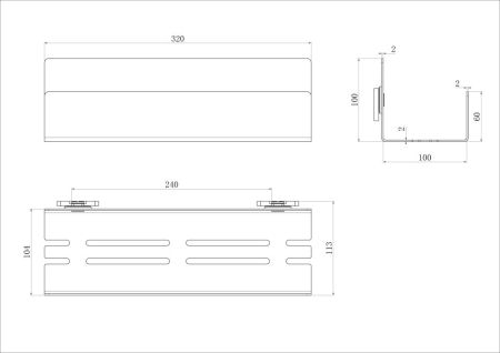 Полка для ванной WONZON & WOGHAND, Брашированное золото (WW-6131-BG), артикул WW-6131-BG