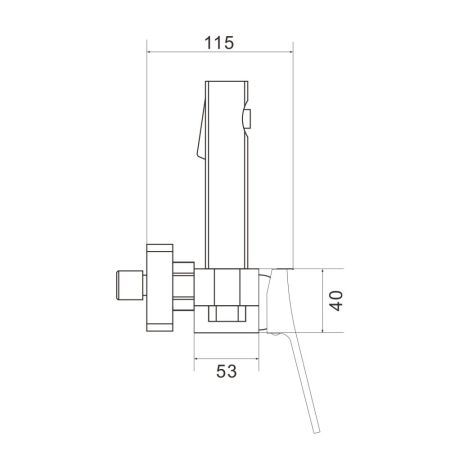 Гигиенический душ со смесителем Shevanik S4005-1, хром