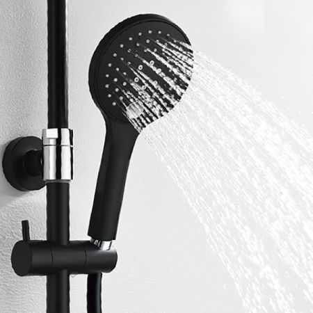 Душевая система WasserKRAFT Elbe A17401 Черная, артикул A17401