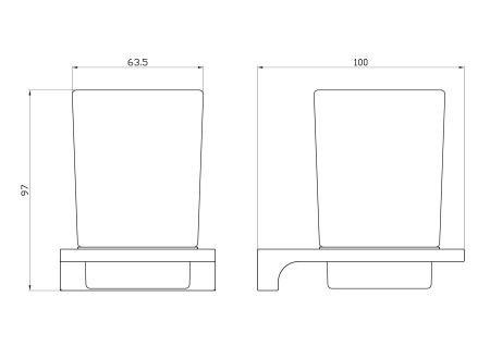 Стакан для зубных щеток с держателем WONZON & WOGHAND, Темный графит (WW-9121-GM), артикул WW-9121-GM