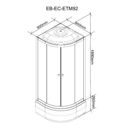 Кабина EFM921 душевая PARLY, артикул EFM921